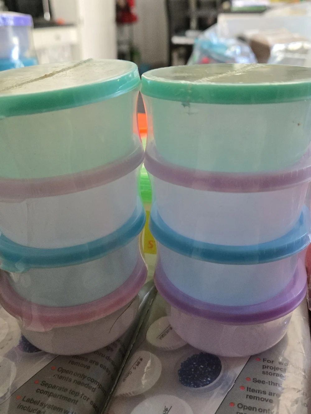 Stackable Craft Organizer in Pink and Purple